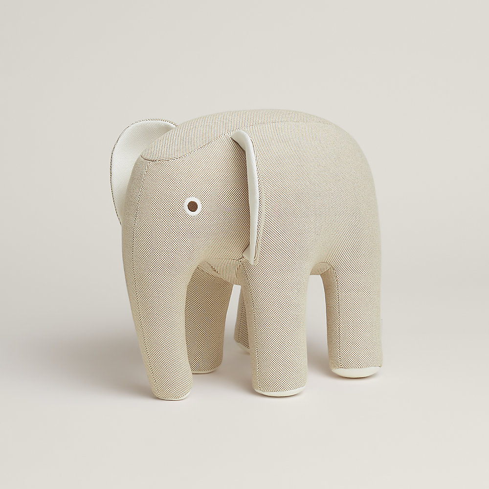 Edmond Animaux Blocks elephant plush, large model | Hermès Canada